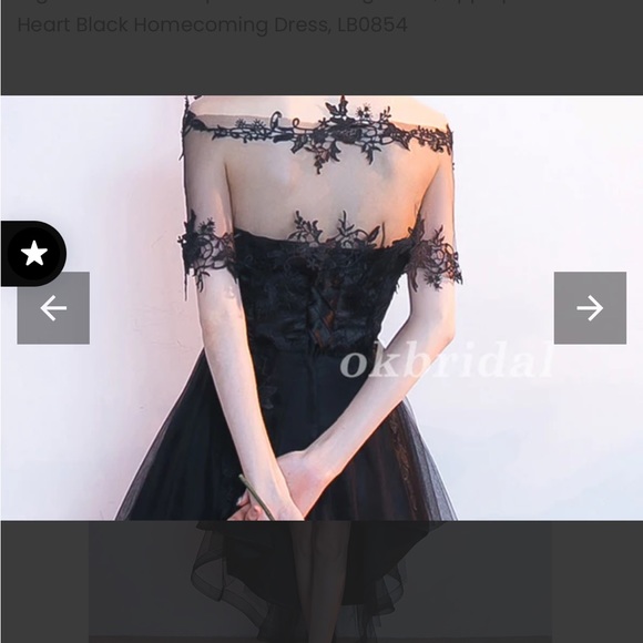 High-Low Tulle Unique Homecoming Dress - Picture 3 of 6